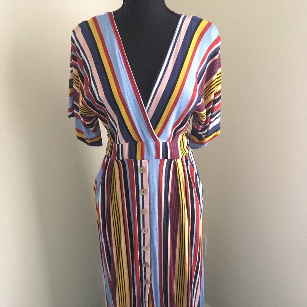 Harper Multicolored Striped Maxi Dress